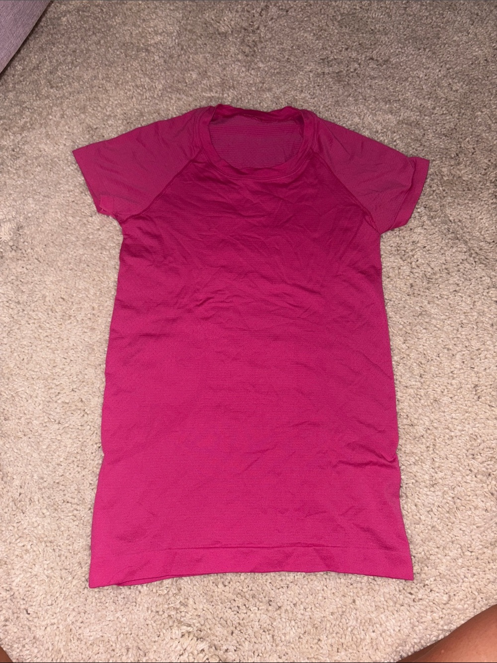 lululemon athletica Short Sleeve Crew Tee in Fuchsia Pink